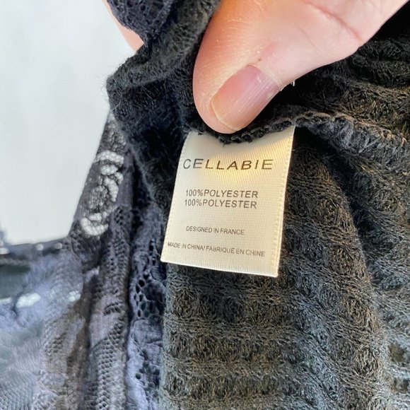 Cellabie Black Lace Top Blouse - Picture 4 of 4